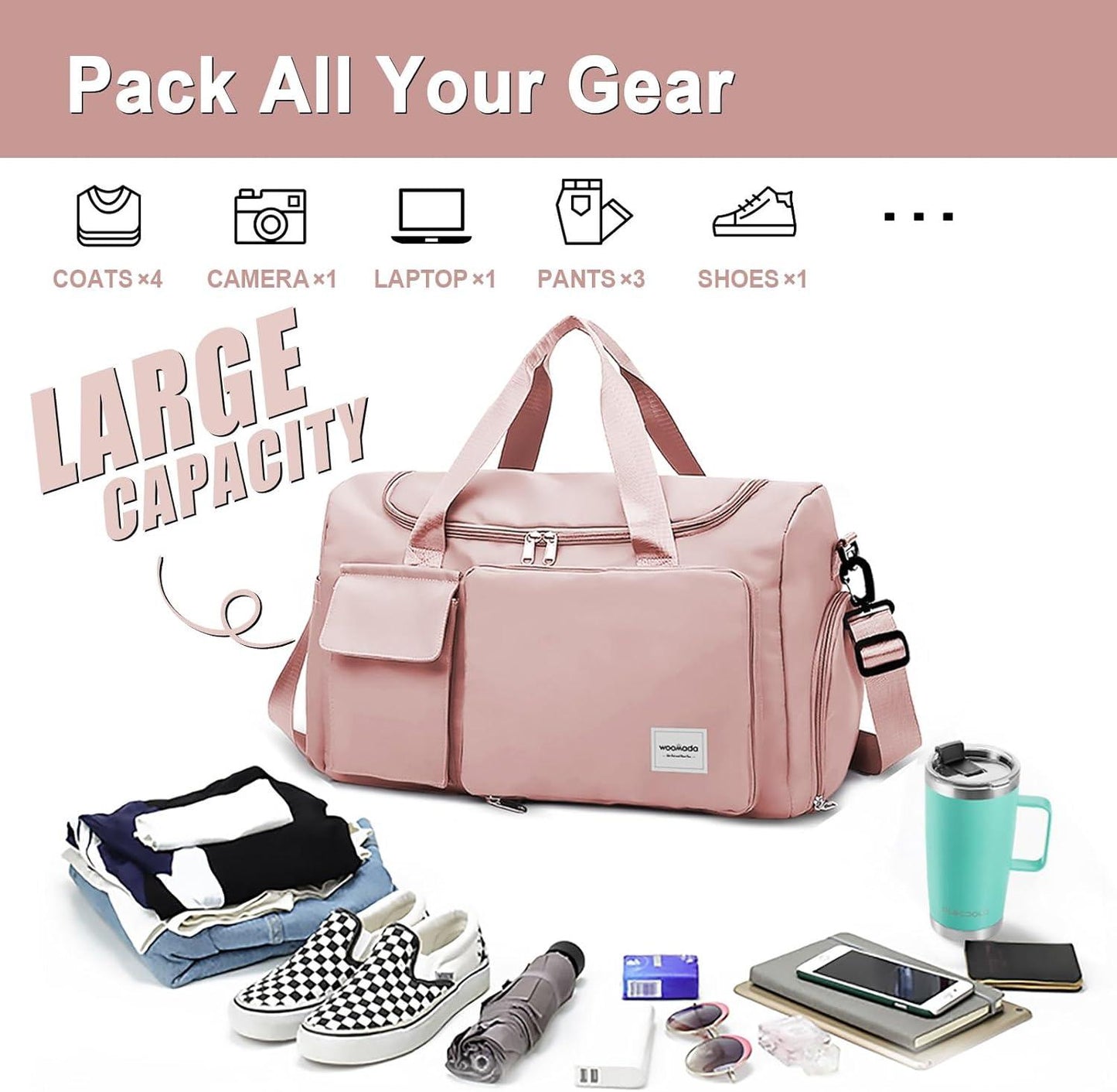 Water-Proof 6-Compartment Travel Bag (Unisex)